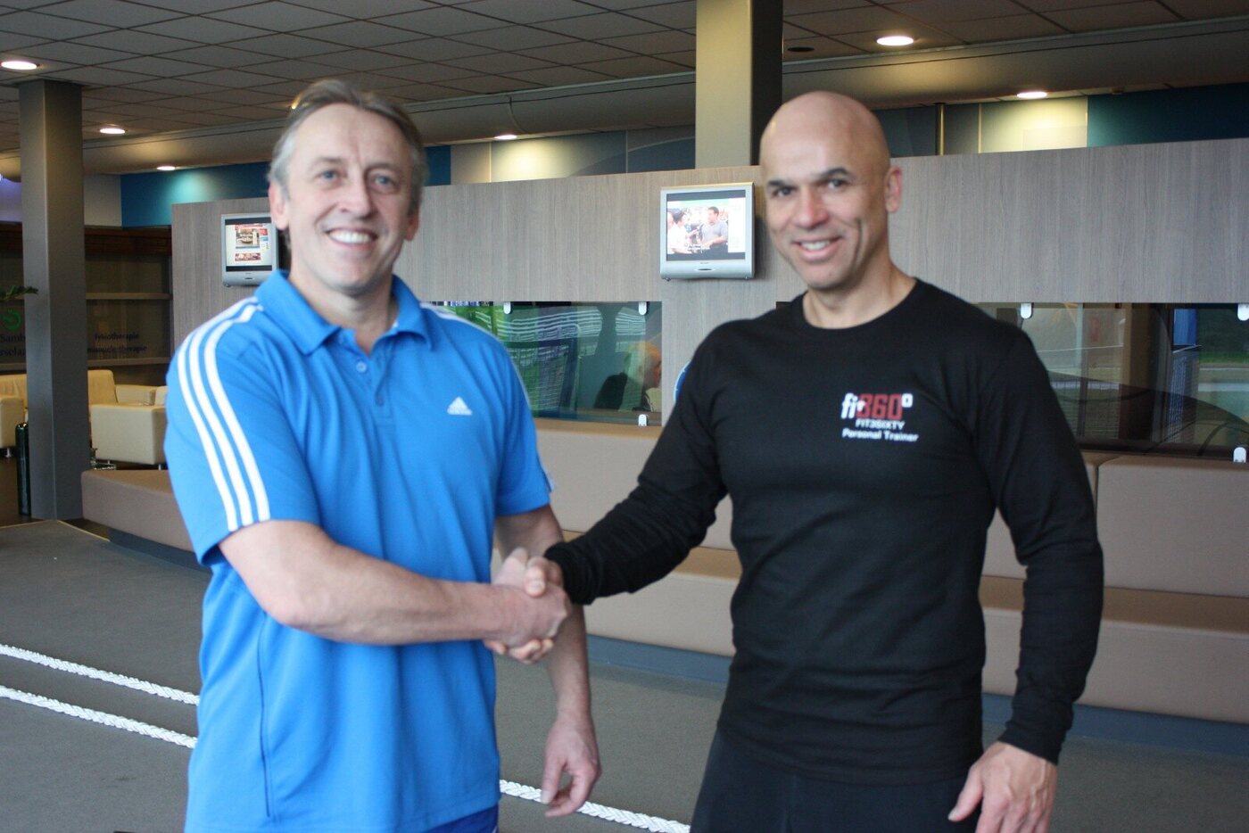 Tom van Dijk en Paul Roelofs na een personal-training-sessie
